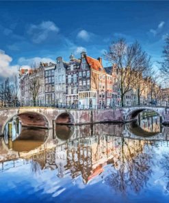 Keizersgracht Amsterdam Reflection Diamond Painting