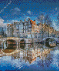 Keizersgracht Amsterdam Reflection Diamond Painting