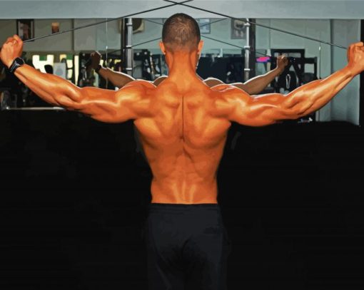 Man Back Muscles Diamond Paintings