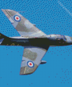 Military Hawker Hunter Diamond Painting