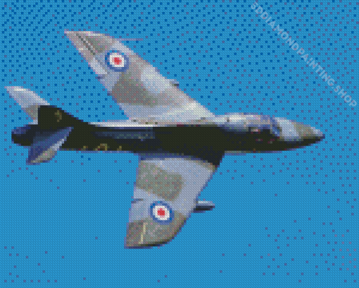 Military Hawker Hunter Diamond Painting