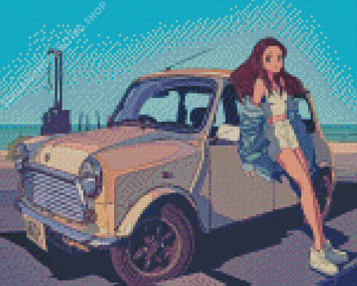 Mini Anime Car Diamond Paintings