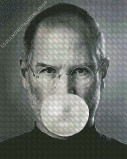 Monochrome Steve Jobs Diamond Painting