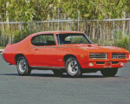 Orange 1968 GTO Diamond Paintings