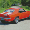 Orange 69 Camaro Diamond Paintings