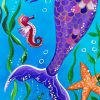 Purple Mermaid Tail Art Diamond Painting