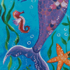 Purple Mermaid Tail Art Diamond Painting