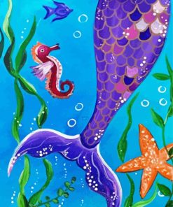 Purple Mermaid Tail Art Diamond Painting