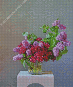 Purple Pink Lilac Vase Diamond Paintings