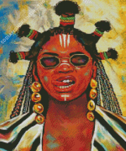 Rebel Black Lady Diamond Paintings