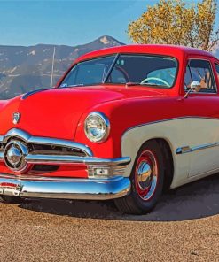 Red 1950 Ford Diamond Paintings