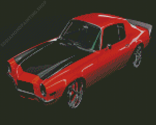 Red 1970 Camaro Diamond Painting