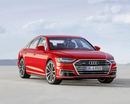 Red Audi A8 Diamond Paintings