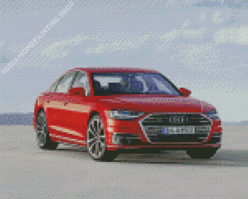 Red Audi A8 Diamond Paintings