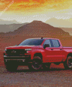 Red Chevy Pickup Diamond Paintings