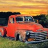 Red Classic Chevy Truck Diamond Painting