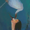 Red Crowned Crane And Woman Diamond Painting