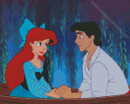 Romantic Prince Eric And Ariel Diamond Paintings