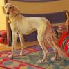 Saluki Dog In Desert Diamond Paintings