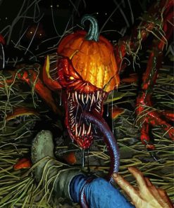 Scary Monster Halloween Pumpkin Diamond Paintings