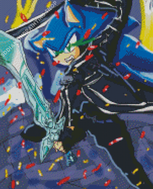 Sonic With Sword Diamond Painting