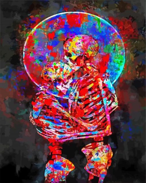 Splatter Love Skeletons Diamond Paintings