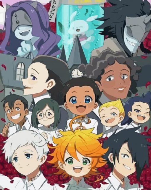 The Promised Neverland Anime Characters Diamond Paintings