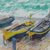 Three Fishing Boats Claude Monet Diamond Painting