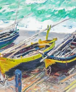 Three Fishing Boats Claude Monet Diamond Painting