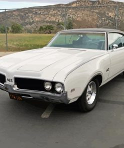 White 1969 Oldsmobile Diamond Paintings