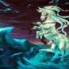 White Sleipnir Horse In Sea Diamond Painting