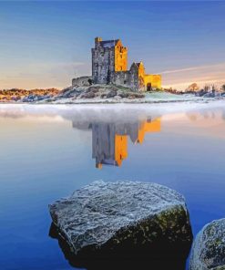 Winter Dunguaire Castle Diamond Painting