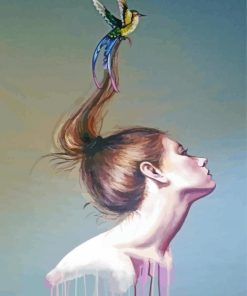 Woman Bird Elena Kraft Diamond Paintings