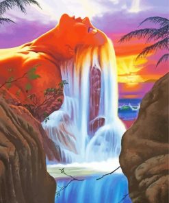 Woman Waterfall Jim Warren Diamond Paintings