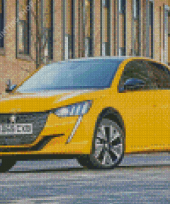 Yellow Peugeot Diamond Paintings