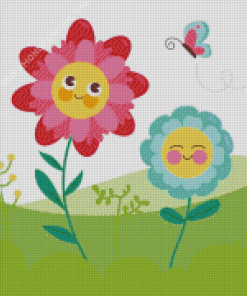 Happy Flowers Diamond Painting