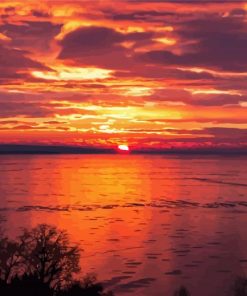 Lake Balaton Sunset Diamond Painting