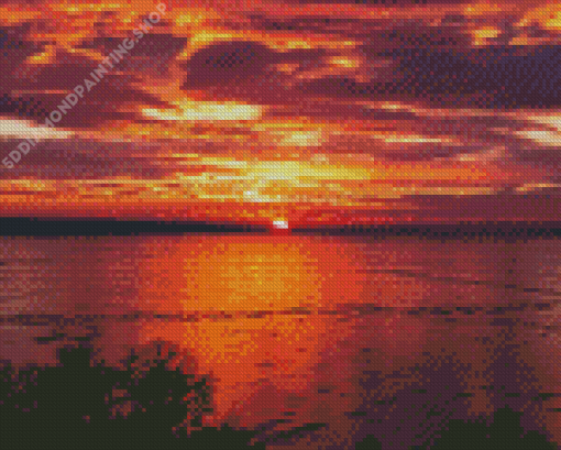 Lake Balaton Sunset Diamond Painting