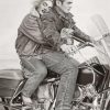 Marilyn And Dean On Motorcycle Diamond Painting