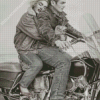 Marilyn And Dean On Motorcycle Diamond Painting