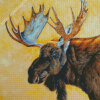 Moose Head Portrait Art Diamond Painting