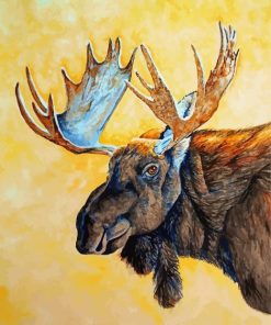 Moose Head Portrait Art Diamond Painting