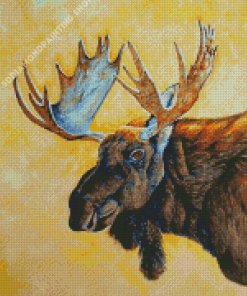 Moose Head Portrait Art Diamond Painting