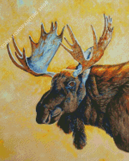 Moose Head Portrait Art Diamond Painting