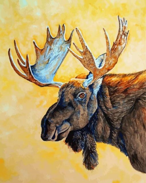 Moose Head Portrait Art Diamond Painting