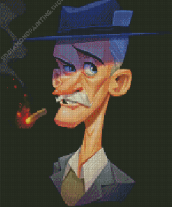 Man With Cigarette Diamond Painting