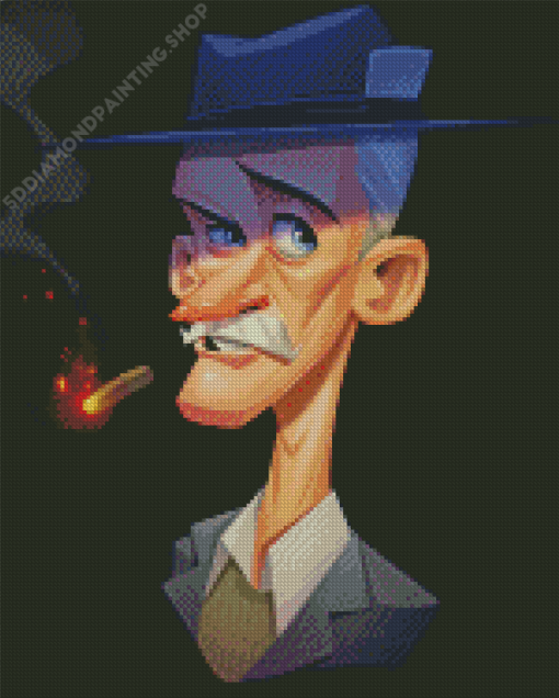 Man With Cigarette Diamond Painting