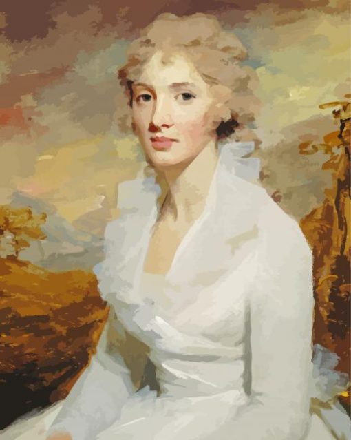 Lady In White Dress Henry Raeburn Diamond Painting