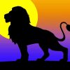 Lion Sunset Diamond Painting