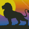 Lion Sunset Diamond Painting